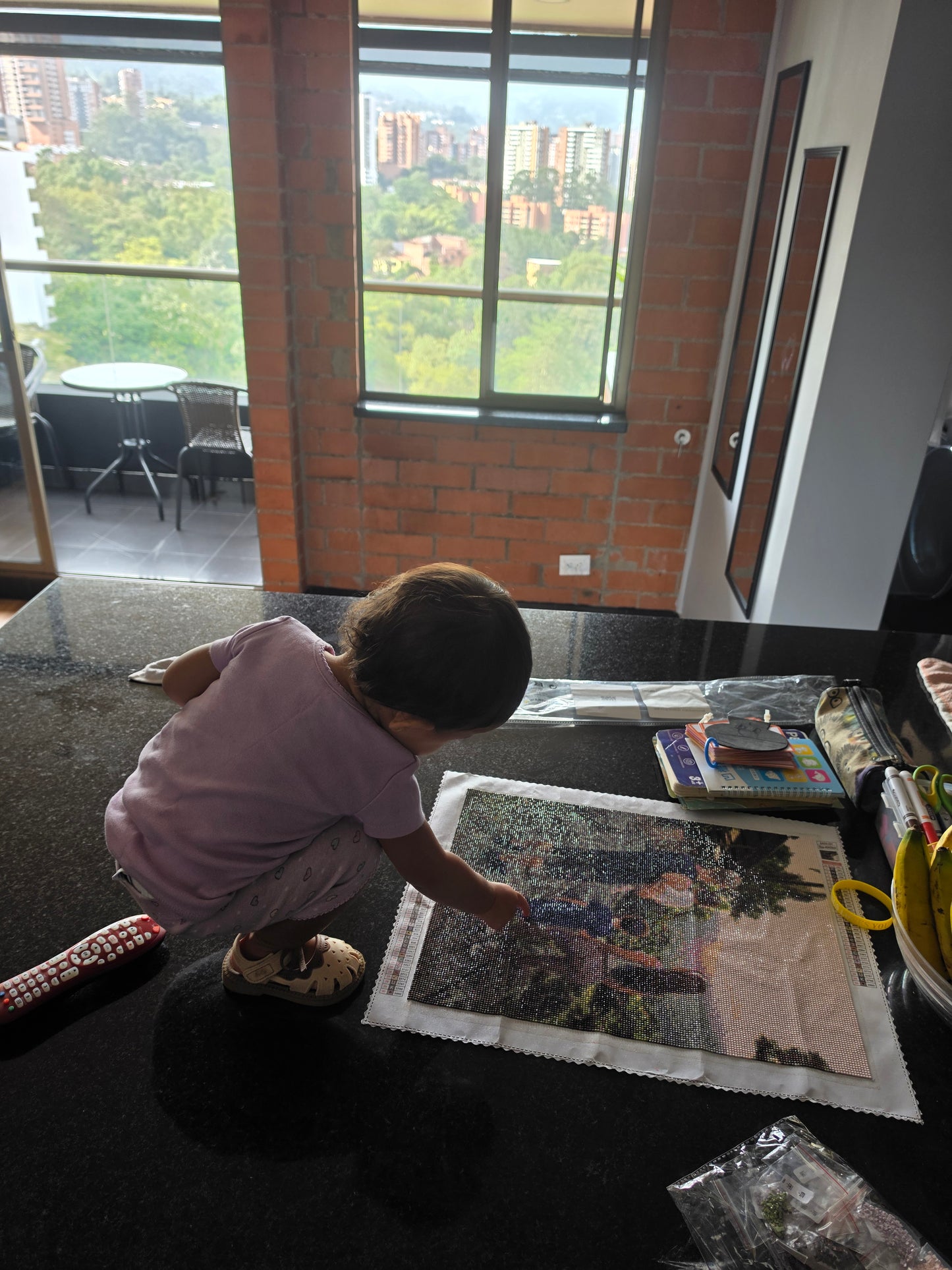 Diamond painting session