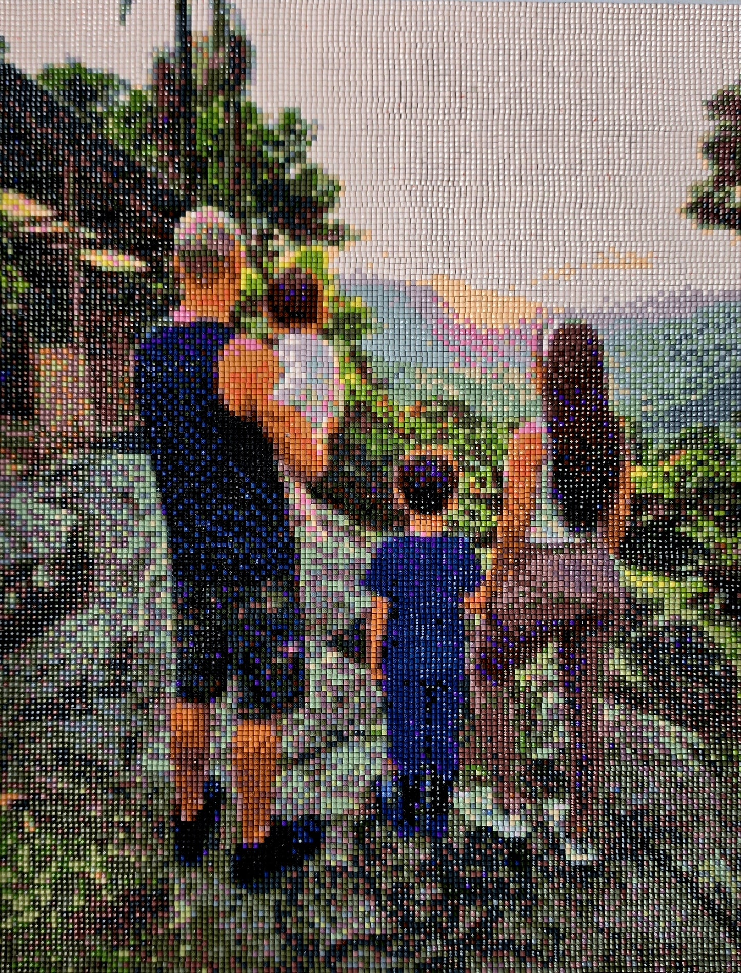 Diamond painting nearly complete