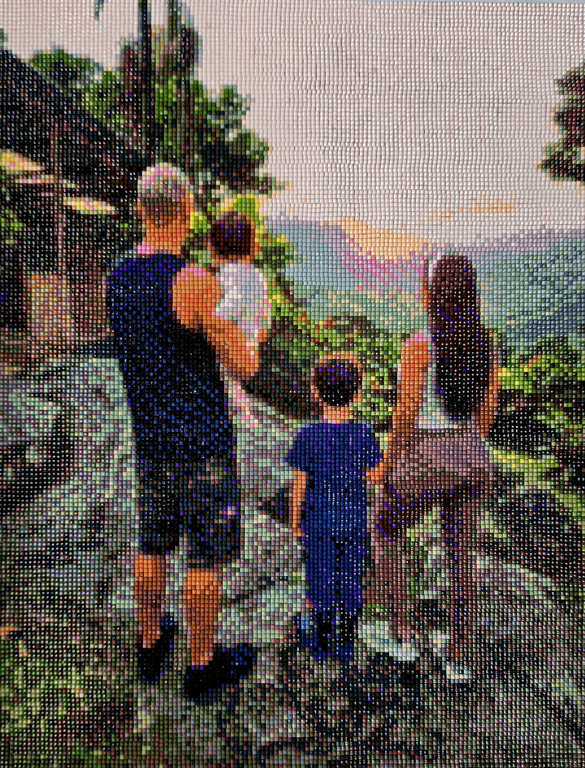 Diamond painting nearly complete
