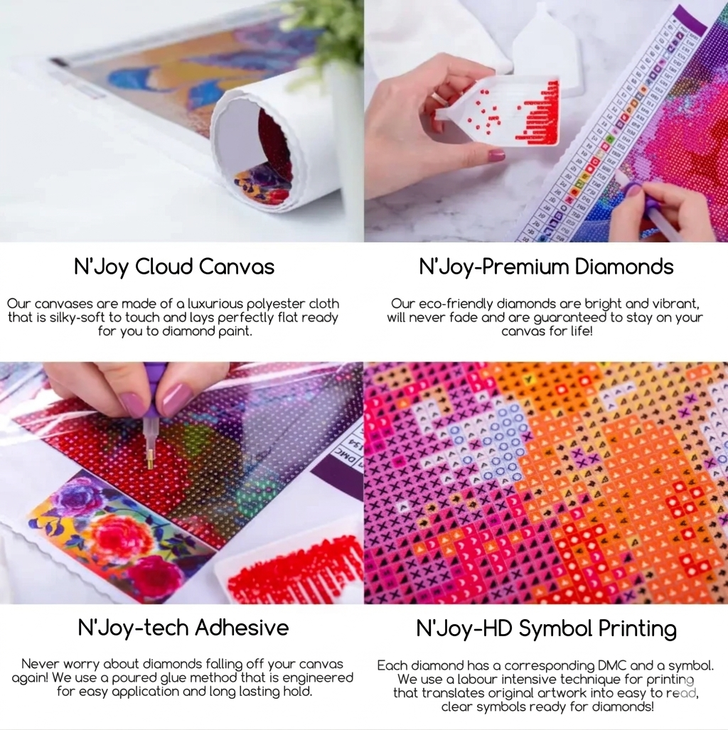 Custom Photo Diamond Painting Kit — Premium (200 AB Diamond Colors)