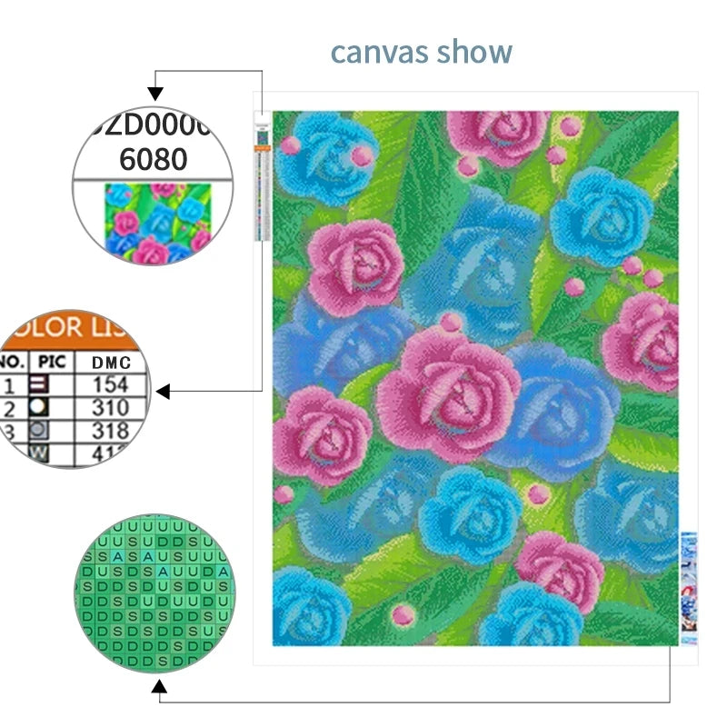 Custom Photo Diamond Painting Kit — Beginner (30–45 Colors)