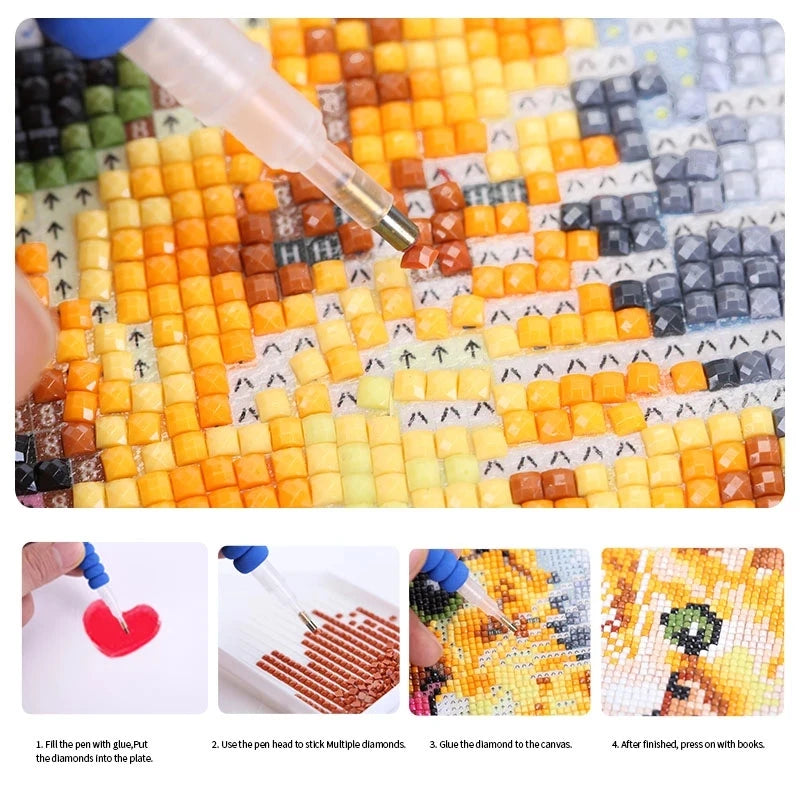 Custom Photo Diamond Painting Kit — Beginner (30–45 Colors)