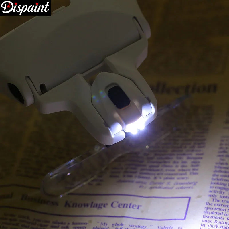 LED Headband Magnifier — 5 Adjustable Lenses for Diamond Painting