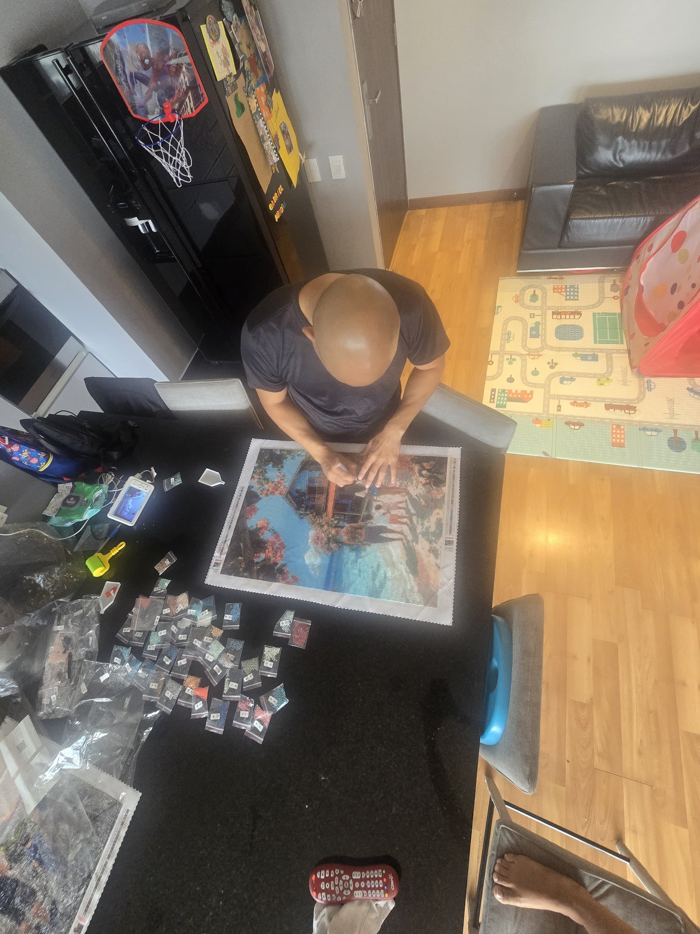 Diamond painting work area