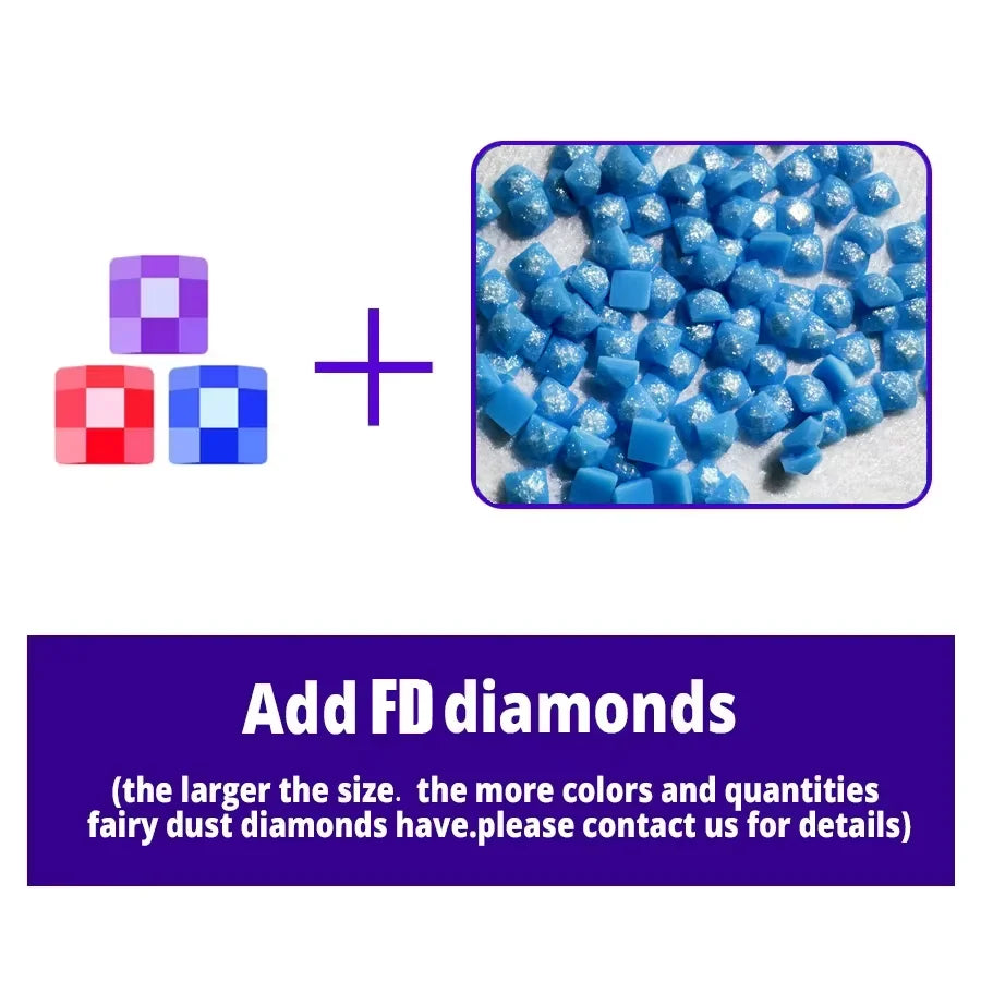 Custom Photo Diamond Painting Kit — Premium (200 AB Diamond Colors)