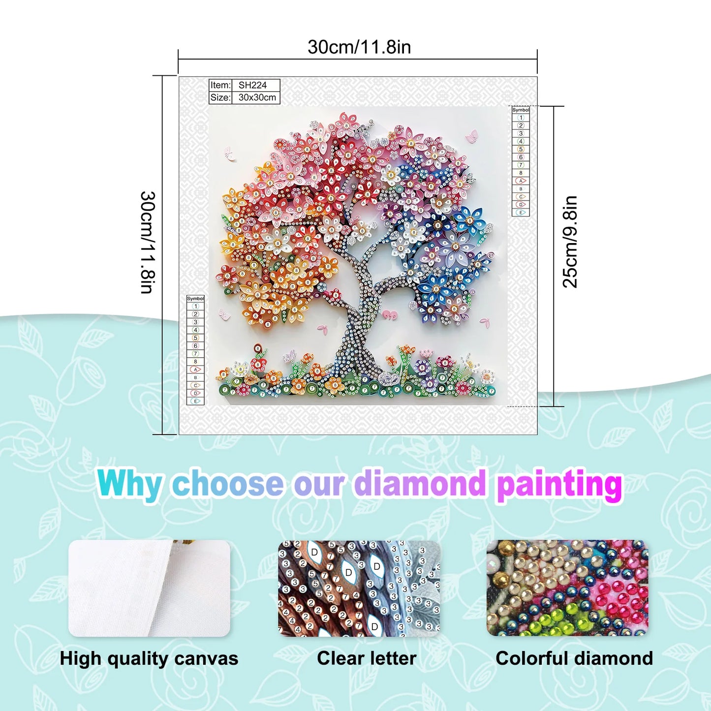 Colorful Tree Diamond Painting Kit — Special Shape Drill