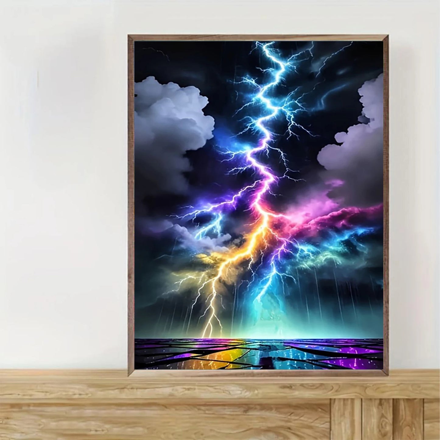 Colorful Lightning Diamond Painting Kit – Full Round Drill