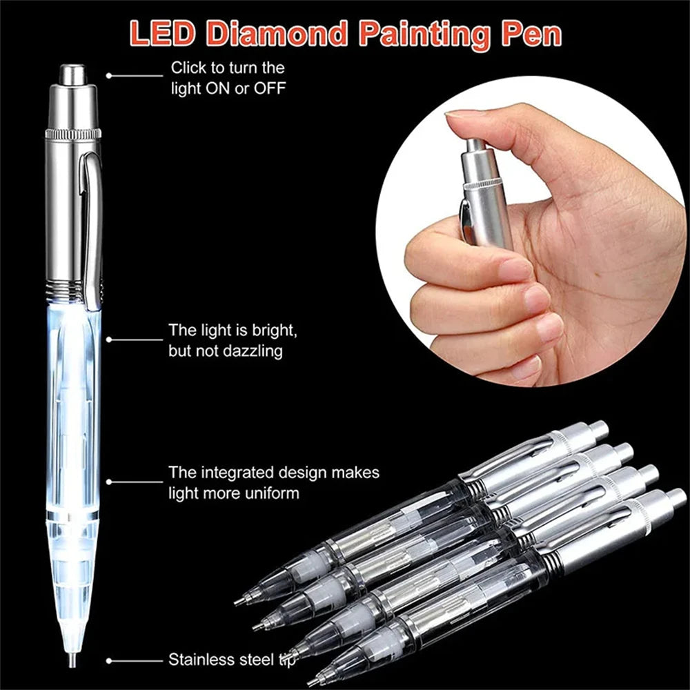 LED Diamond Painting Pen — Illuminated Drill Applicator