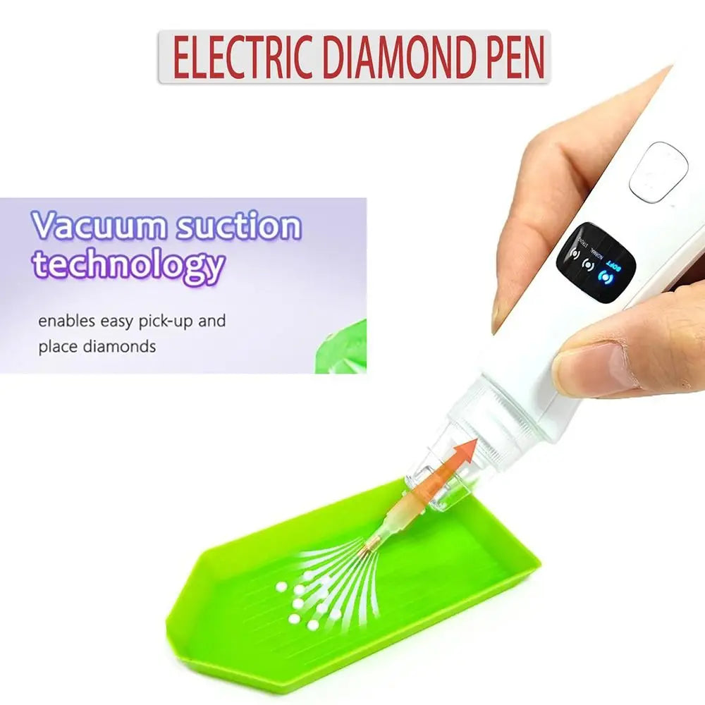 Electric Diamond Painting Pen — USB Rechargeable (4 Drill Heads)