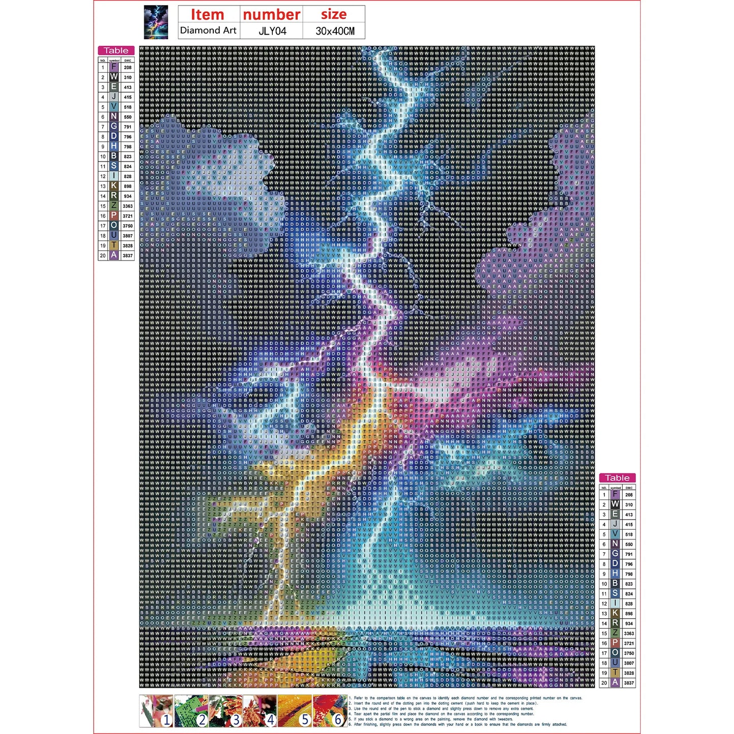 Colorful Lightning Diamond Painting Kit – Full Round Drill