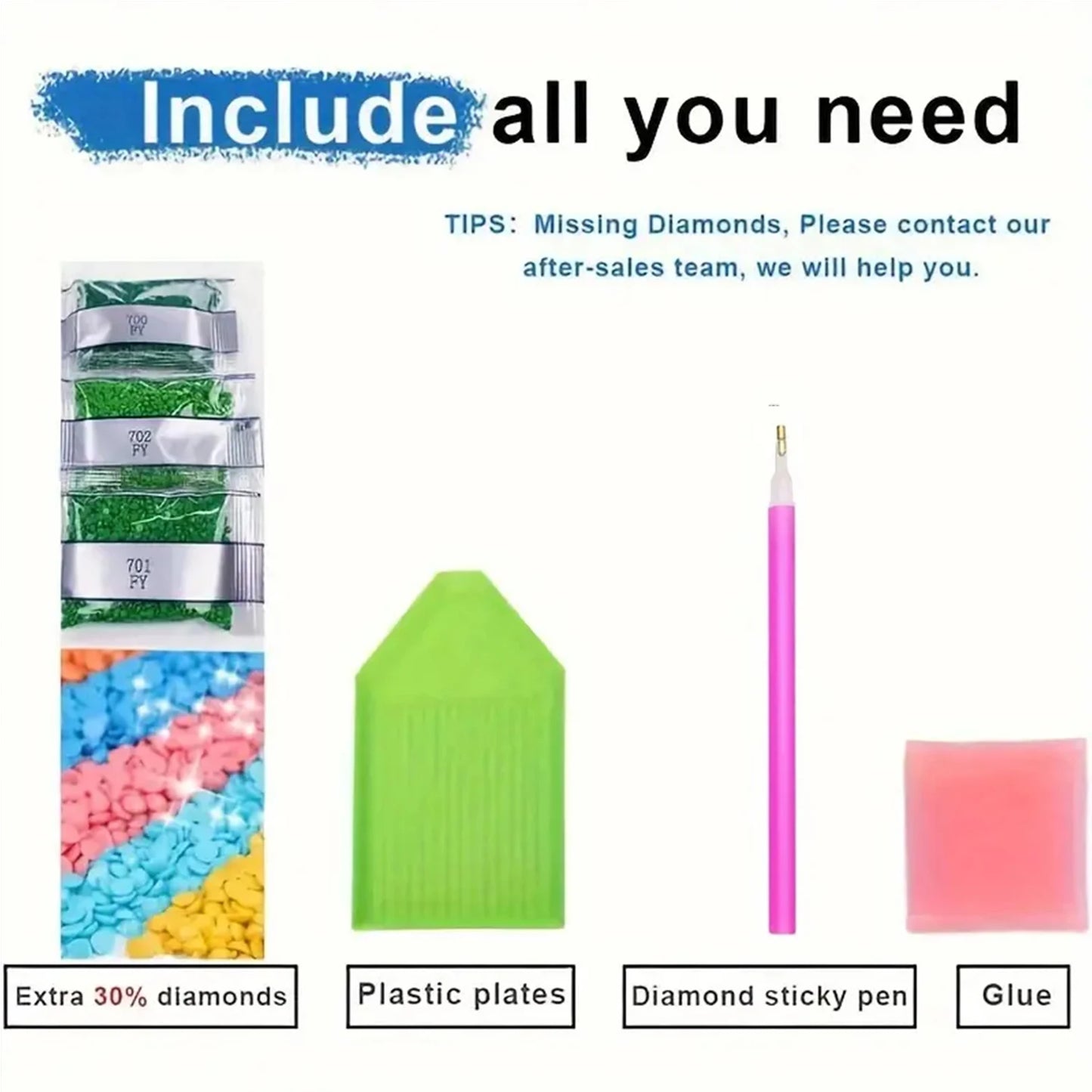 Colorful Lightning Diamond Painting Kit – Full Round Drill