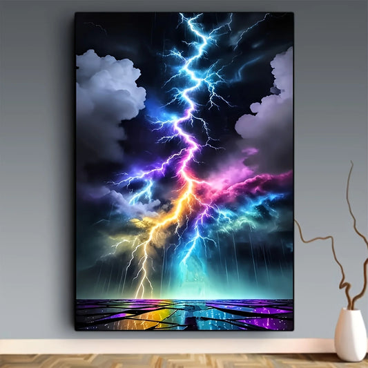 Colorful Lightning Diamond Painting Kit – Full Round Drill