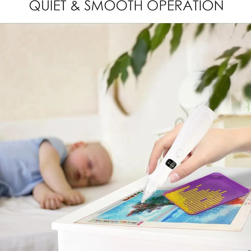 Electric Diamond Painting Pen — USB Rechargeable (4 Drill Heads)