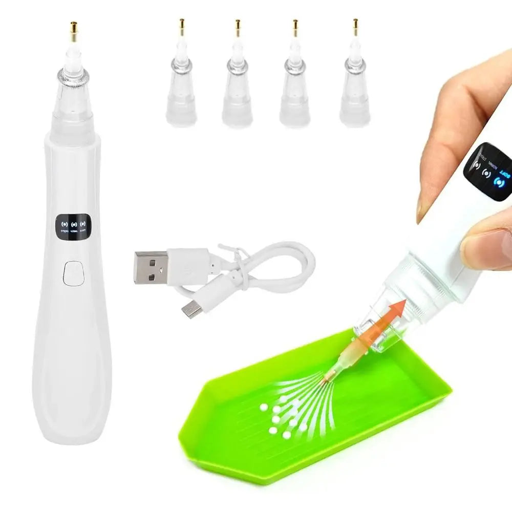 Electric Diamond Painting Pen — USB Rechargeable (4 Drill Heads)