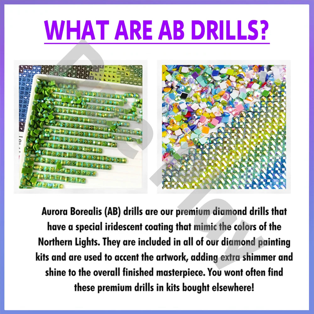 Custom Photo Diamond Painting Kit — Premium (200 AB Diamond Colors)