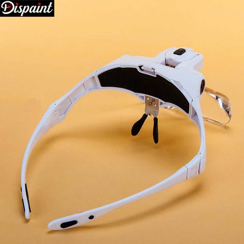 White and headlamp on a yellow background with 'Dispaint' branding.