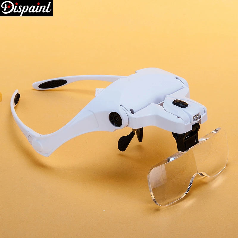 LED Headband Magnifier — 5 Adjustable Lenses for Diamond Painting